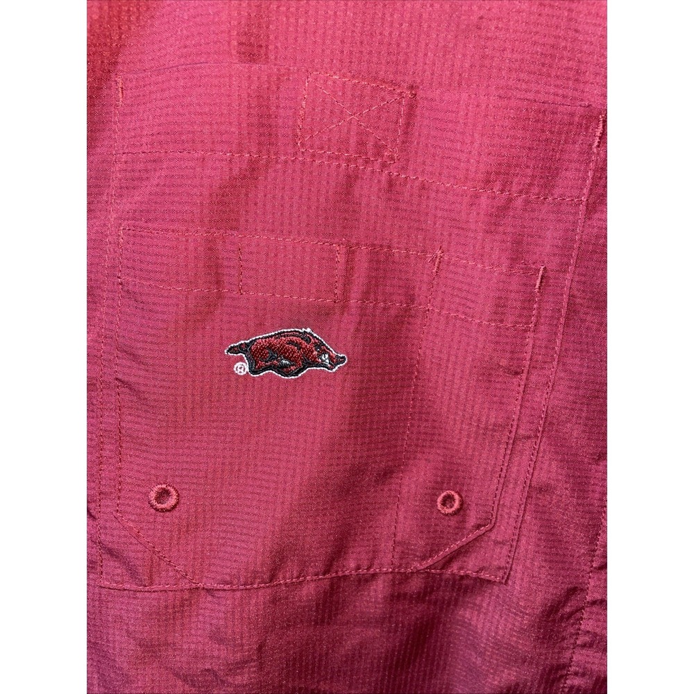 Razorbacks Pro Edge Vented Shirt Med Pockets Embroidered - Picture 2 of 7